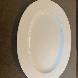 Crate & Barrel White Oval Platter